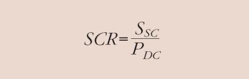Una medida de la idoneidad a este respecto es el denominado coeficiente de cortocircuito SCR (Short Circuit Ratio), que relaciona la potencia de cortocircuito (SSC) con la potencia nominal (PDC) de la transmisi�n HVDC